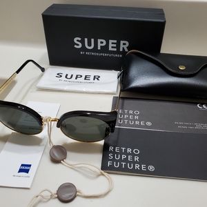 Super by RetroSuperFuture sunglasses. Black